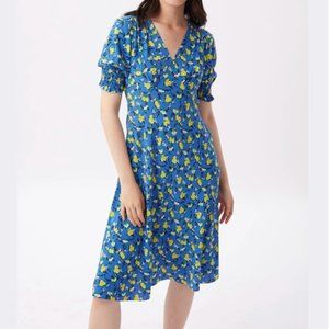 NWT DVF IN DITSY VINES BAJA BLUE